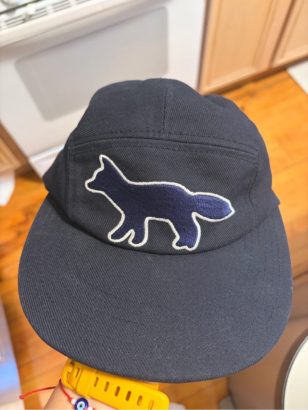MAISON KITSUNÉ Navy Fox Patch Cap